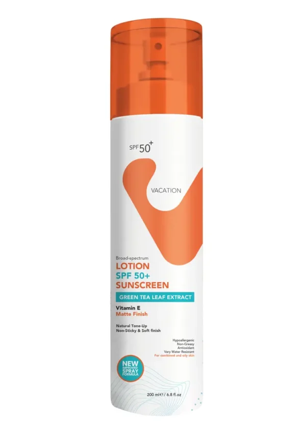 Vacation SPF50 فاكيشن صن سكرين اسبراي بخلاصة اوارق الشاى الاخضر - 200 مل حماية